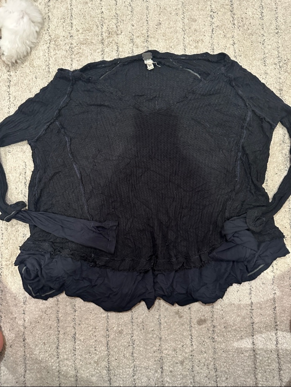 We The Free Navy Blue Lightweight Layered Long Sleeve Top